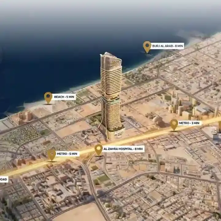 Danube Shahrukhz Residences location map, Dubai Maritime City